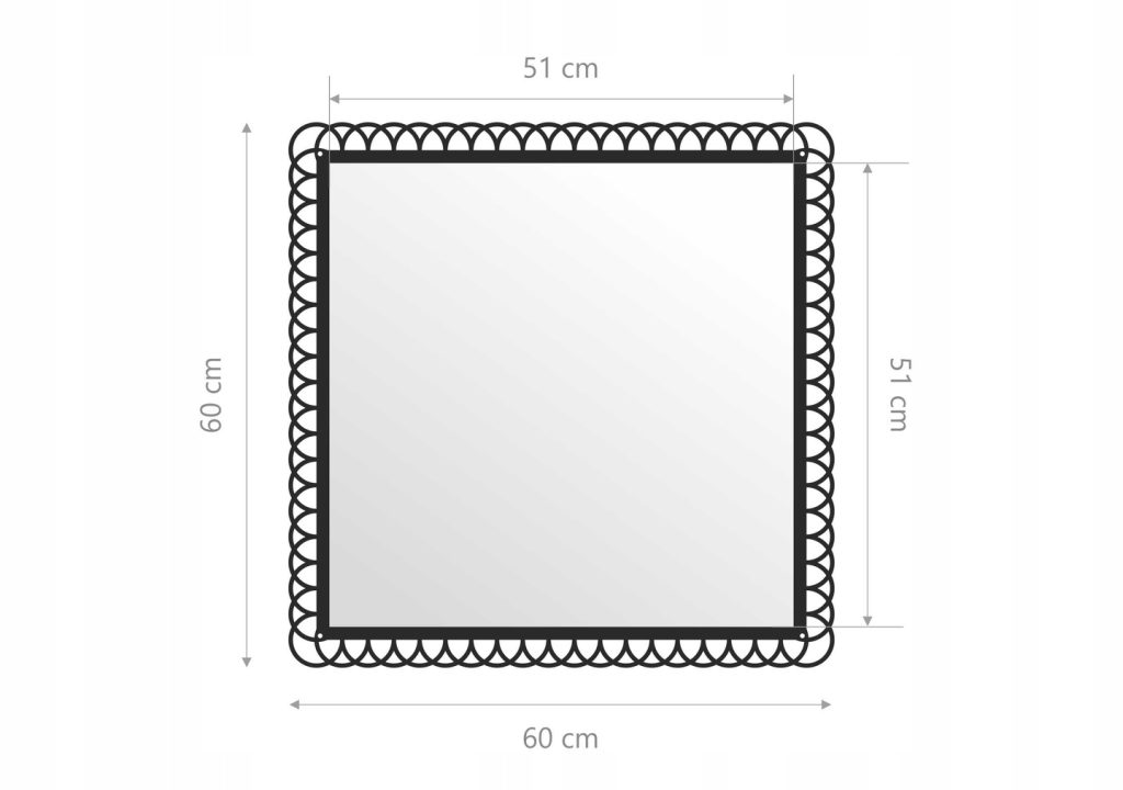 Lustro metalowe Rings L21 60 cm - obrazek 2