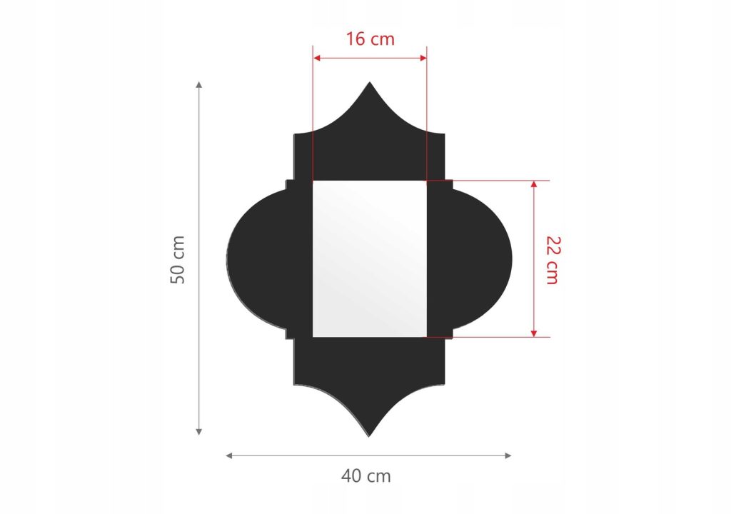 Lustro metalowe Maroko L15 50 cm - obrazek 2
