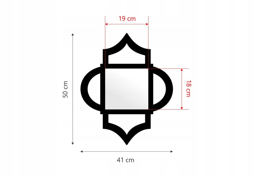 Lustro metalowe Maroko L16 57 cm - obrazek 2