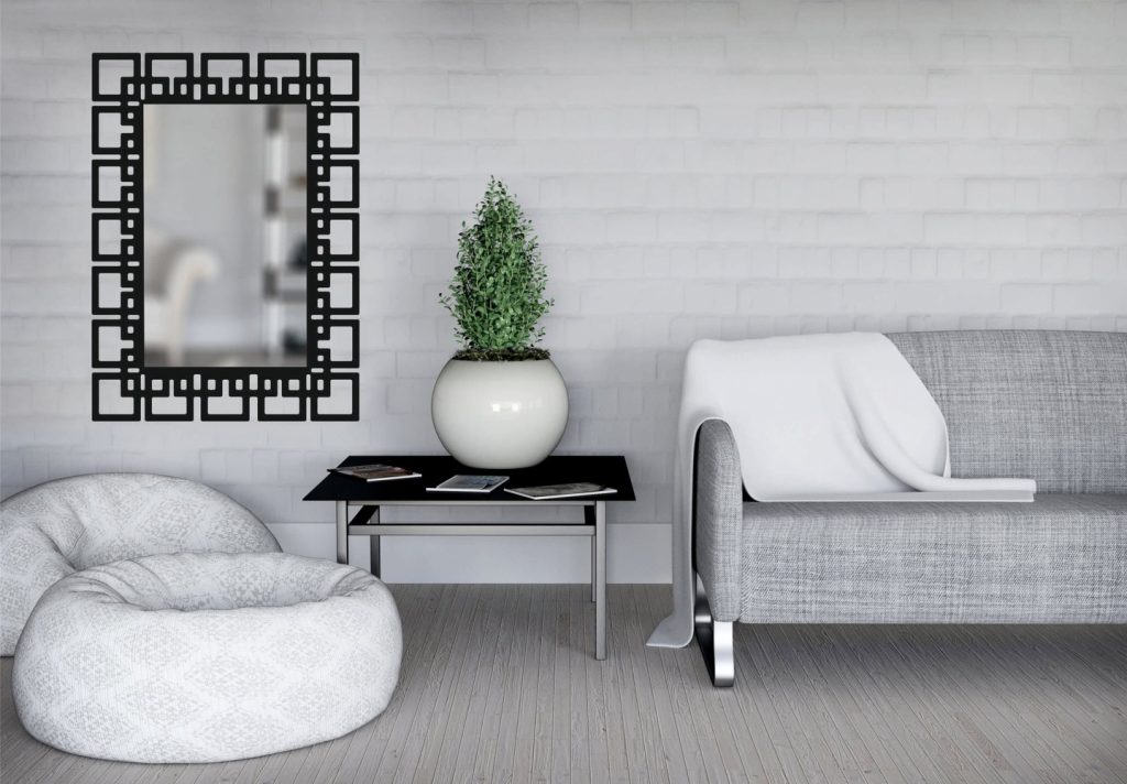 Lustro rama metalowa Egypt 60 cm - obrazek 2