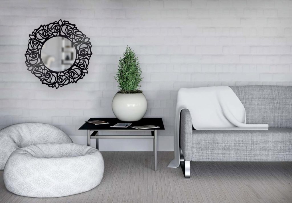 Lustro rama metalowa Bohemia 60 cm - obrazek 4