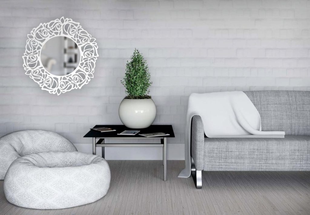 Lustro rama metalowa Bohemia 60 cm - obrazek 5