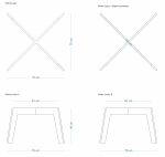 Noga metalowa do stolika Leon S - obrazek 2