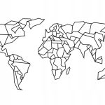 Mapa dekoracja geometryczna metalowa 110 cm