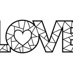 Dekoracja ścienna metalowa Love DES016 70 cm