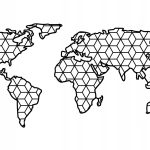 Metalowa mapa świata DES012 150 cm