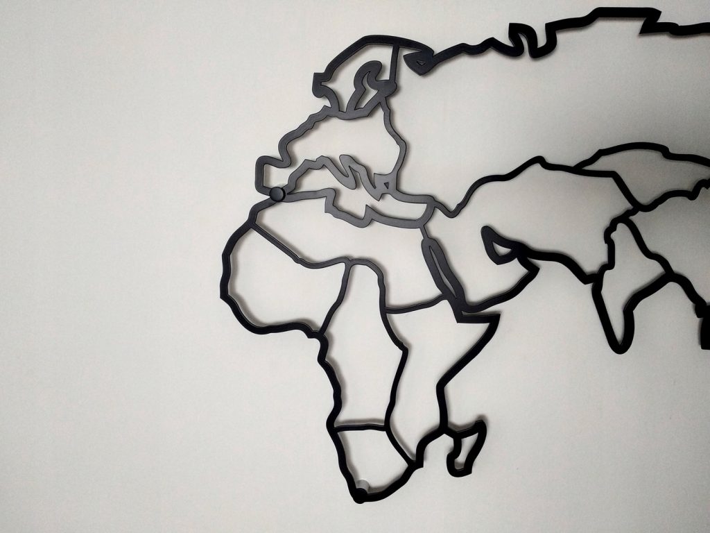 Metalowa mapa świata DES014 100 cm - obrazek 5