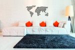 Metalowa mapa świata ścienna DES011 150 cm - obrazek 3