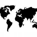 Metalowa mapa świata ścienna do pokoju DES009 170 cm