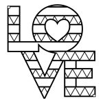 Dekoracja ścienna metalowa Love DES017 38 cm