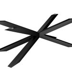 Noga metalowa do stolika pod blat szklany Pająk Slim L