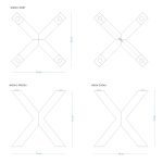 Noga metalowa do stołu pod blat szklany Pająk Heavy S - obrazek 3