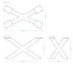 Noga metalowa do stolika Pająk Heavy M - obrazek 3