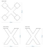 Noga metalowa do stolika Pająk Heavy S - obrazek 3