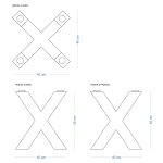 Noga metalowa do stolika pod blat szklany Pająk Heavy S - obrazek 4