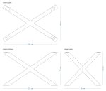 Noga metalowa do stołu pod blat szklany Pająk Szeroki M - obrazek 4