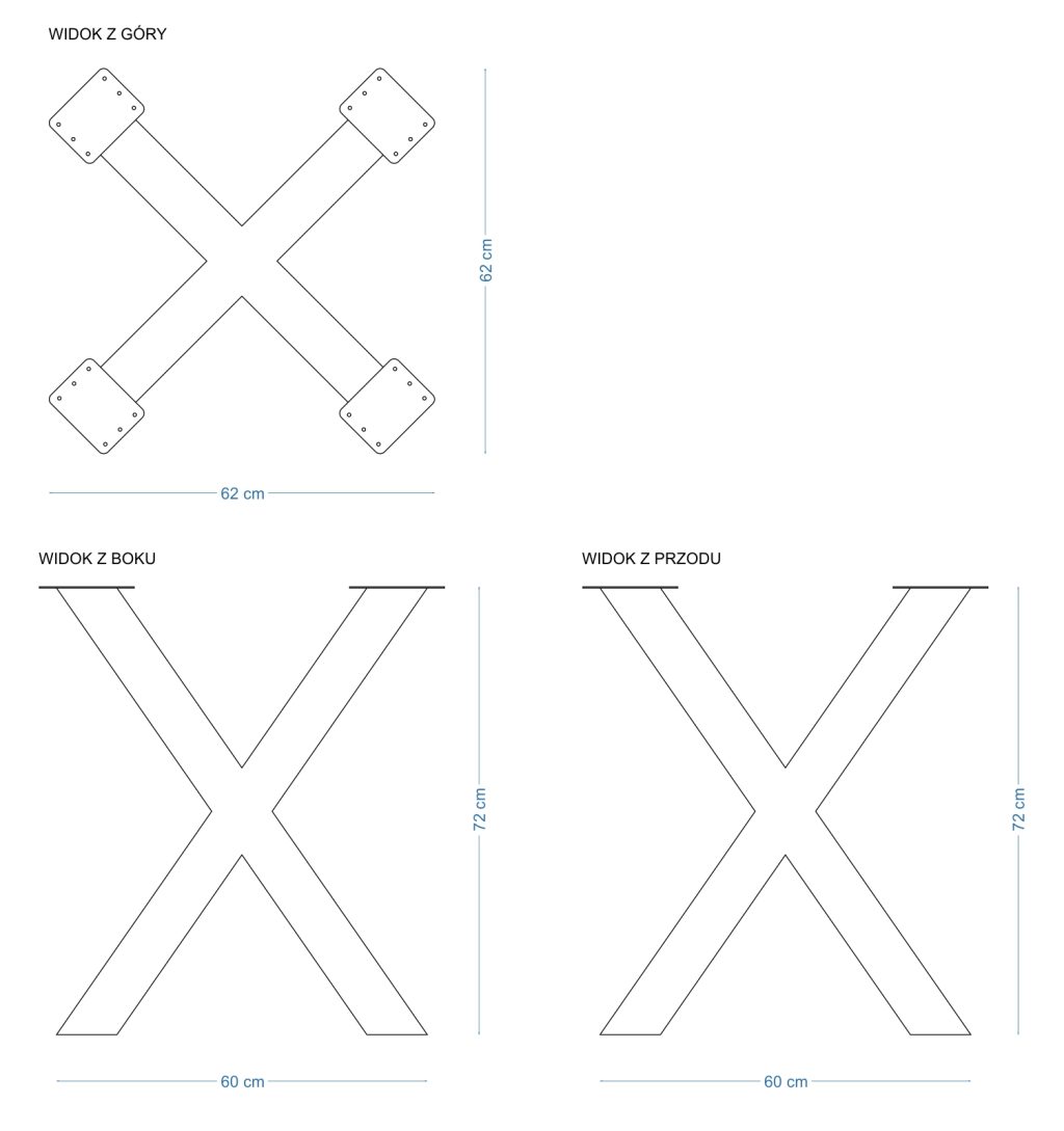 Podstawa do stołu Pająk Wąski S - obrazek 3