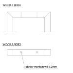 Wieszak na ręczniki sufitowy metalowy podwójny M - obrazek 9