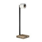 Stojak na papier toaletowy z drewnianą podstawą