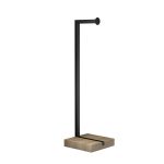 Stojak na papier toaletowy z drewnianą podstawą - obrazek 3