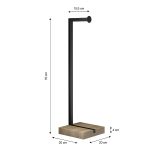 Stojak na papier toaletowy z drewnianą podstawą - obrazek 2