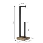 Stojak na papier toaletowy i zapas z drewnianą podstawą - obrazek 2