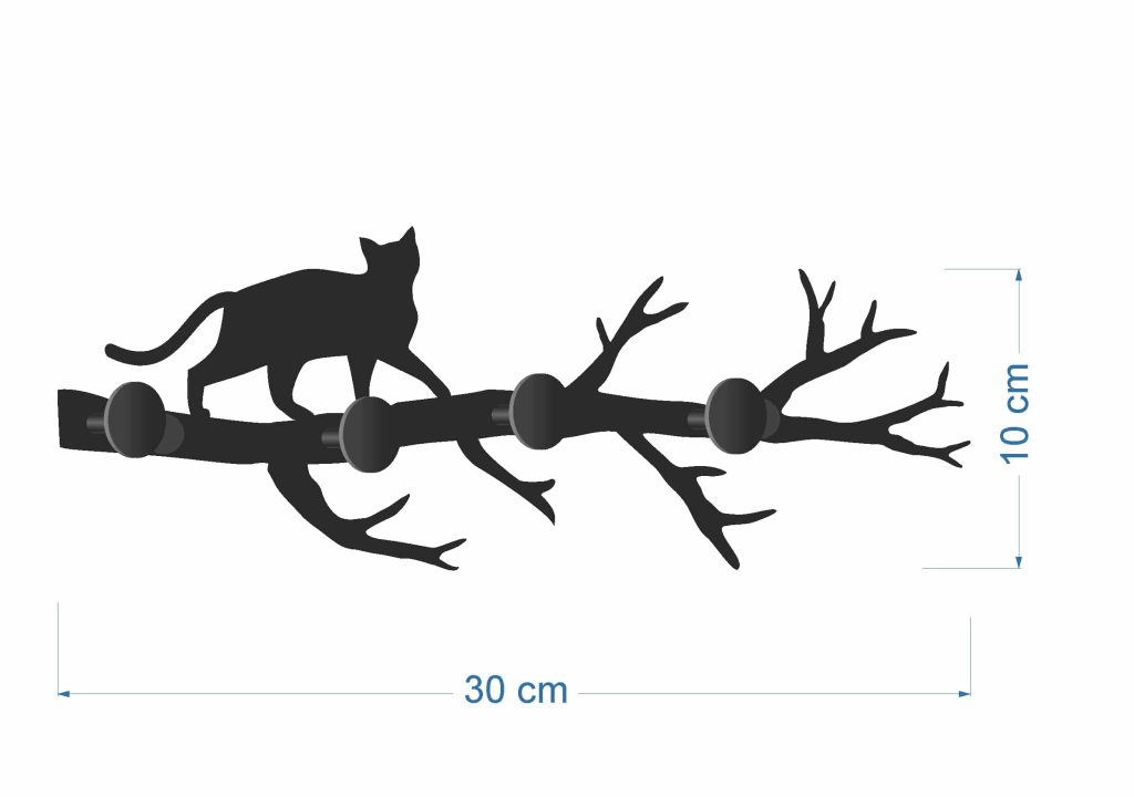 Wieszak metalowy ścienny Gałąź WIE122/30 - obrazek 5