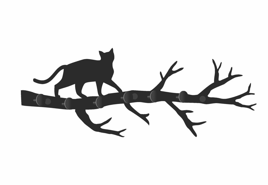 Wieszak metalowy ścienny Gałąź WIE122 50 cm - obrazek 2