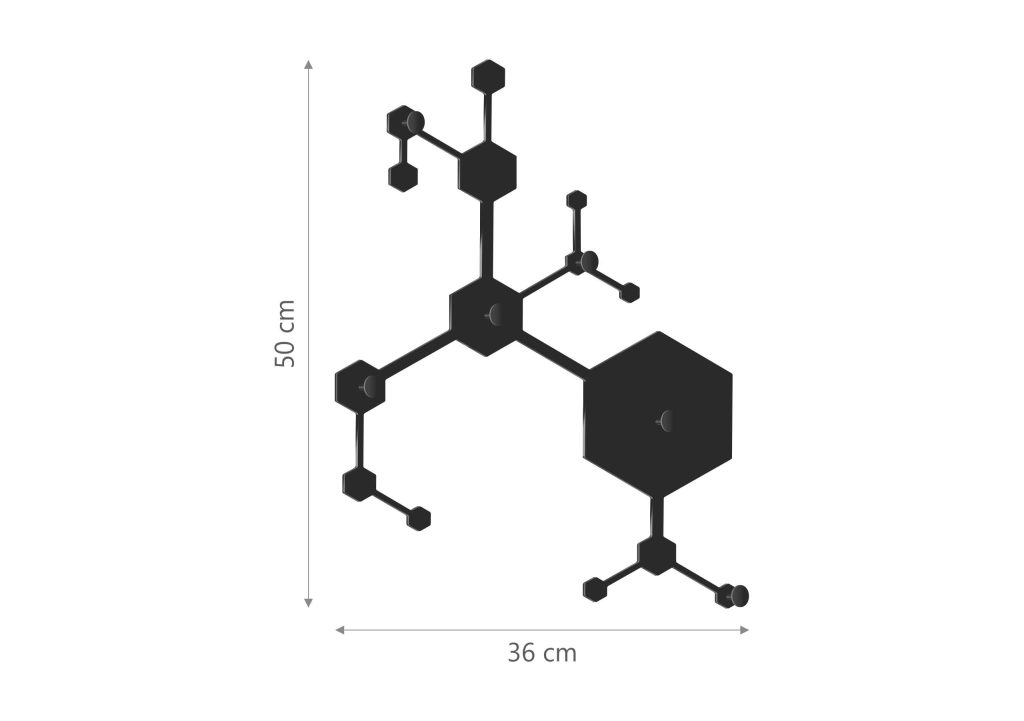 Wieszak ścienny metalowy Parts WIE154 50 cm - obrazek 5