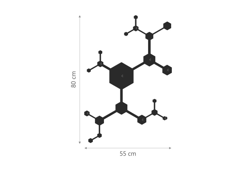 Wieszak ścienny metalowy Parts WIE154 80 cm - obrazek 4