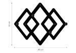 Wieszak ścienny metalowy Geometric WIE158 40 cm - obrazek 2