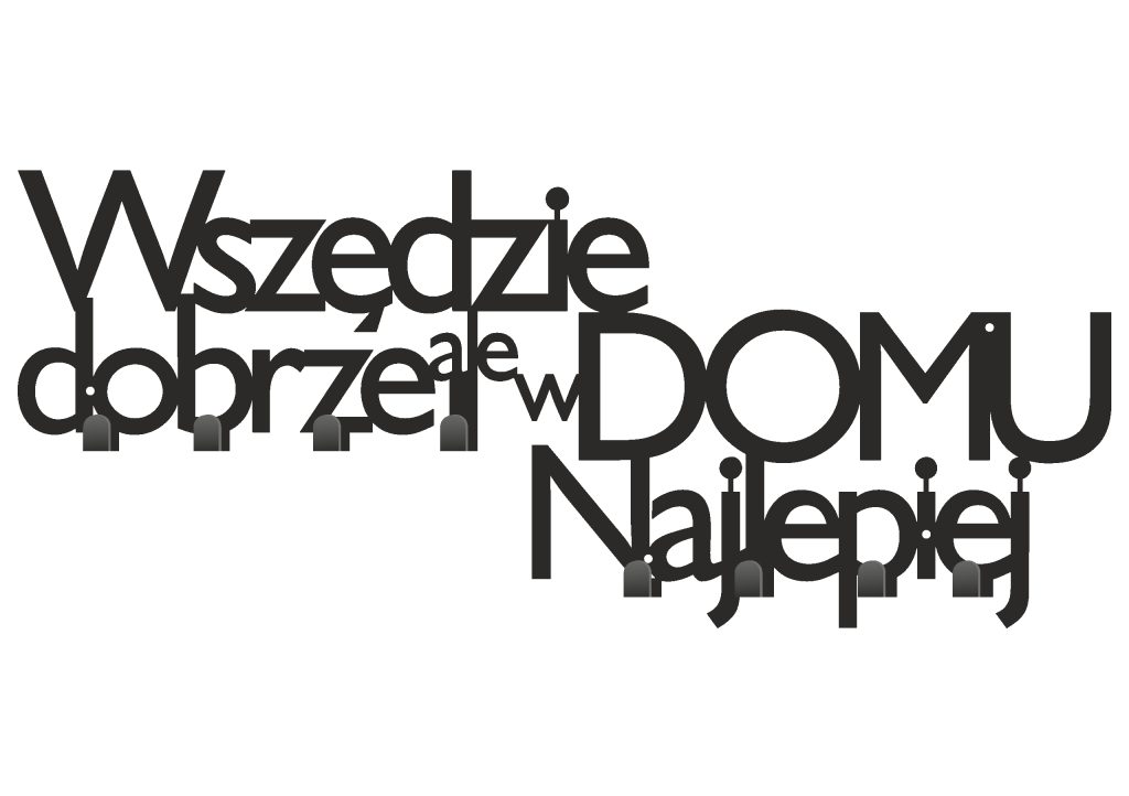 Wieszak metalowy Wszędzie dobrze WIE181 80 cm - obrazek 2