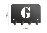 Wieszak metalowy na klucze WIE202 LITERKA G 10cm - obrazek 2