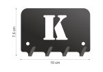 Wieszak metalowy na klucze WIE206 LITERKA K 10cm - obrazek 2