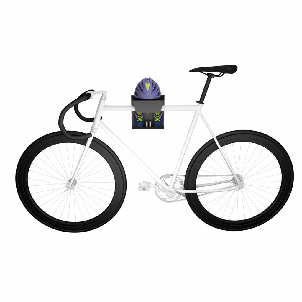 Wieszak rowerowy z półką na kask i buty - obrazek 2