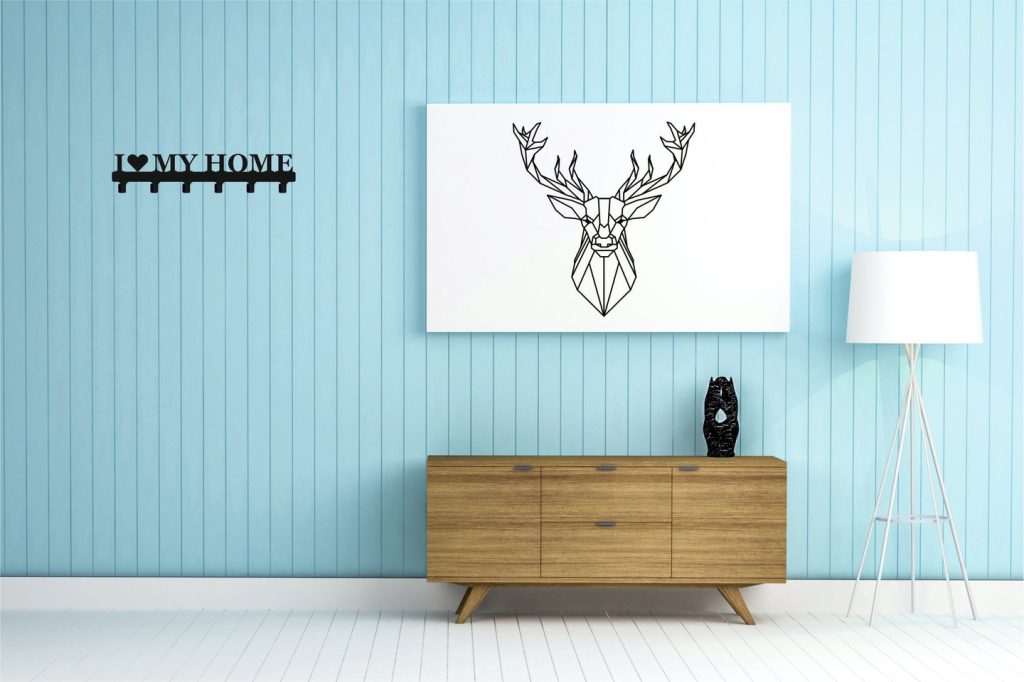 Wieszak metalowy na ubrania I love my home 60 cm - obrazek 2