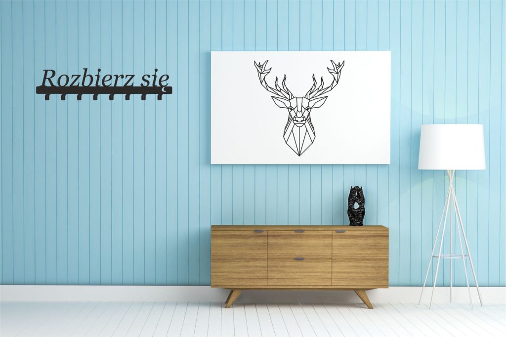 Wieszak metalowy na ubrania rozbierz się 80 cm - obrazek 2