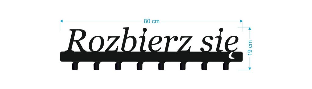 Wieszak metalowy na ubrania rozbierz się 80 cm - obrazek 3