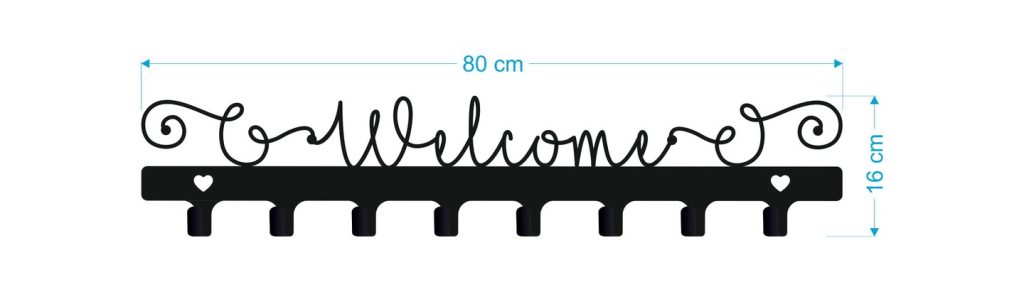 Wieszak metalowy na ubrania Welcome - obrazek 3