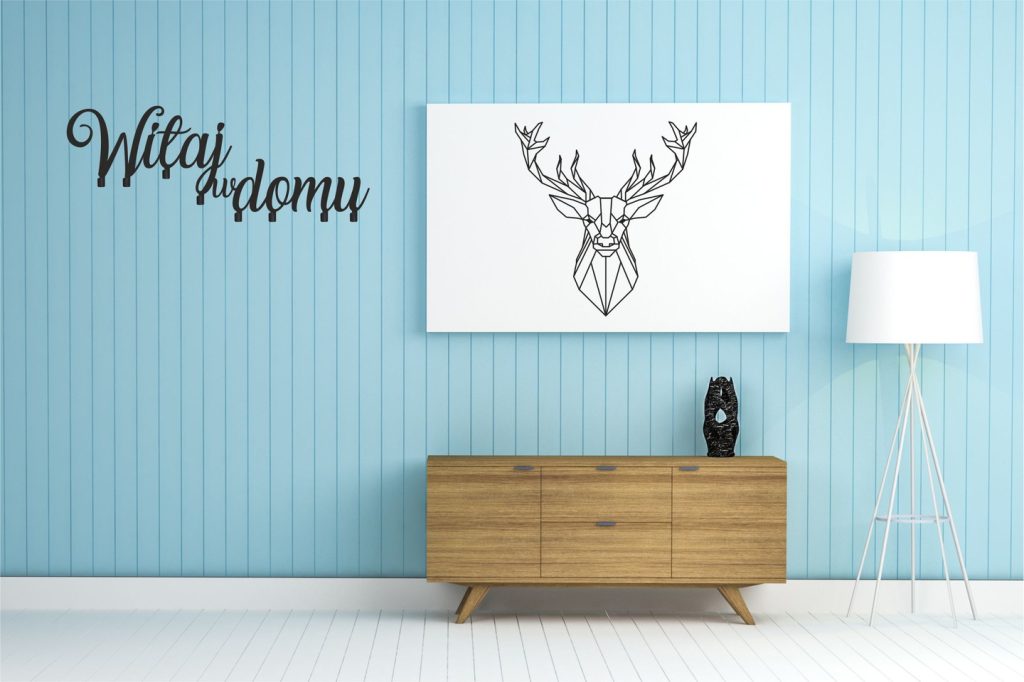 Wieszak metalowy na ubrania Witaj w domu 80 cm - obrazek 3