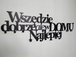 Wieszak metalowy na ubrania Wszędzie dobrze 100 cm - obrazek 3