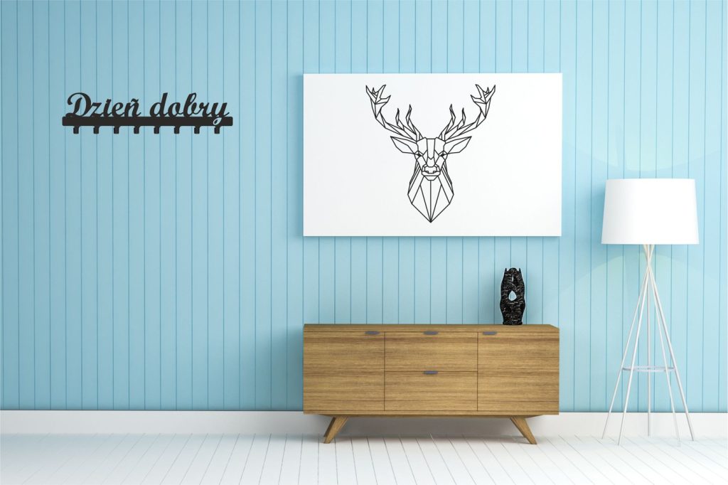 Wieszak metalowy na ubrania Dzień dobry 80 cm - obrazek 3