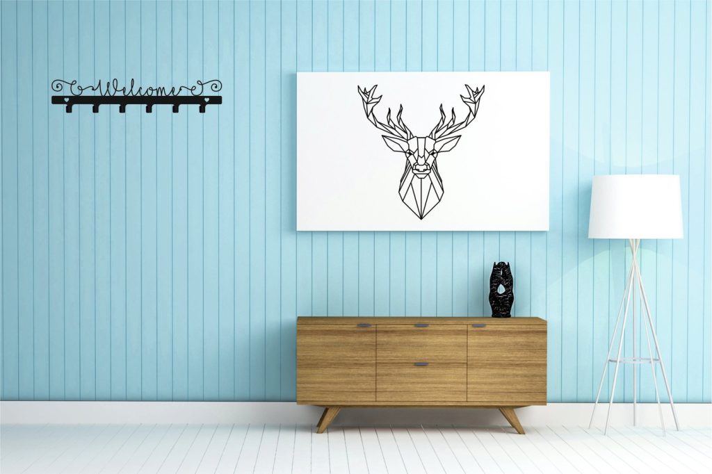 Wieszak metalowy na ubrania klucze Welcome - obrazek 2