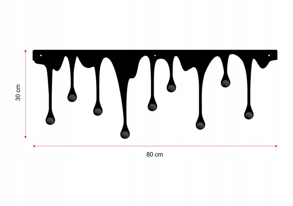 Wieszak metalowy krople WIE077 80 cm - obrazek 4