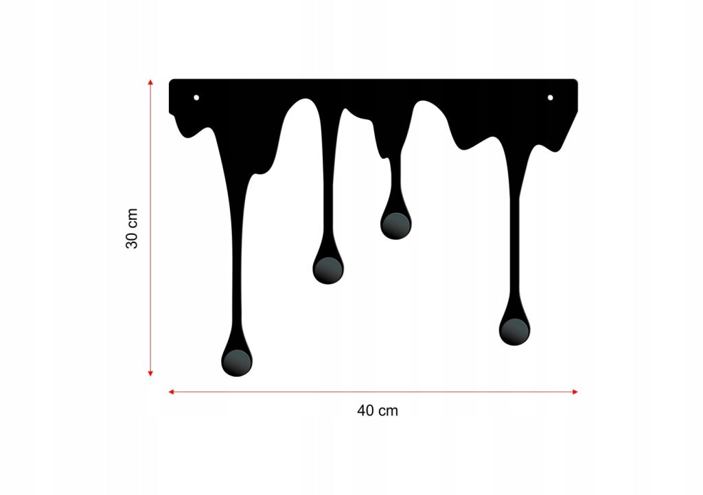Wieszak łazienkowy Krople WIE077 40 cm - obrazek 5