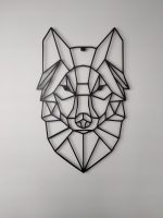 Dekoracja metalowa geometryczna Wilk 70 cm - obrazek 4