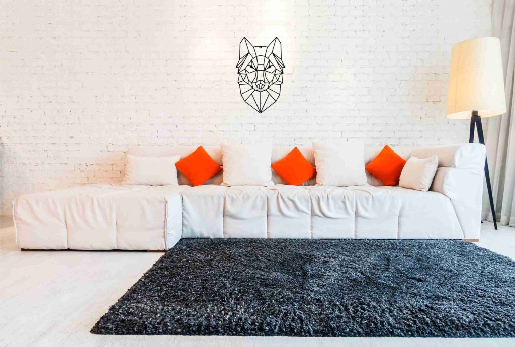 Dekoracja metalowa geometryczna Wilk 50 cm - obrazek 2