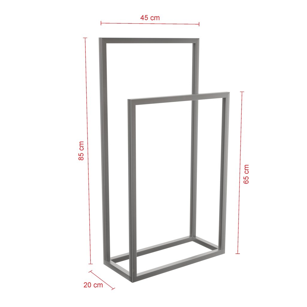 Wieszak na ręczniki stojący stal nierdzewna szlif S - obrazek 2