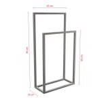 Wieszak na ręczniki stojący stal nierdzewna szlif S - obrazek 2