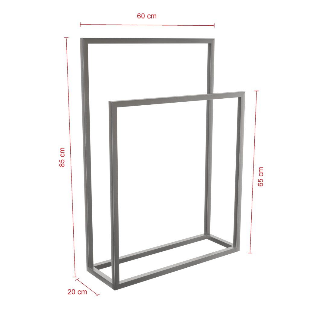 Wieszak na ręczniki stojący stal nierdzewna szlif M - obrazek 2